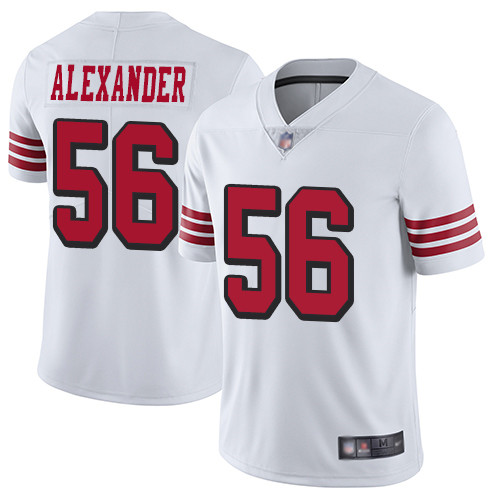 San Francisco 49ers Limited White Men Kwon Alexander NFL Jersey 56 Rush Vapor Untouchable